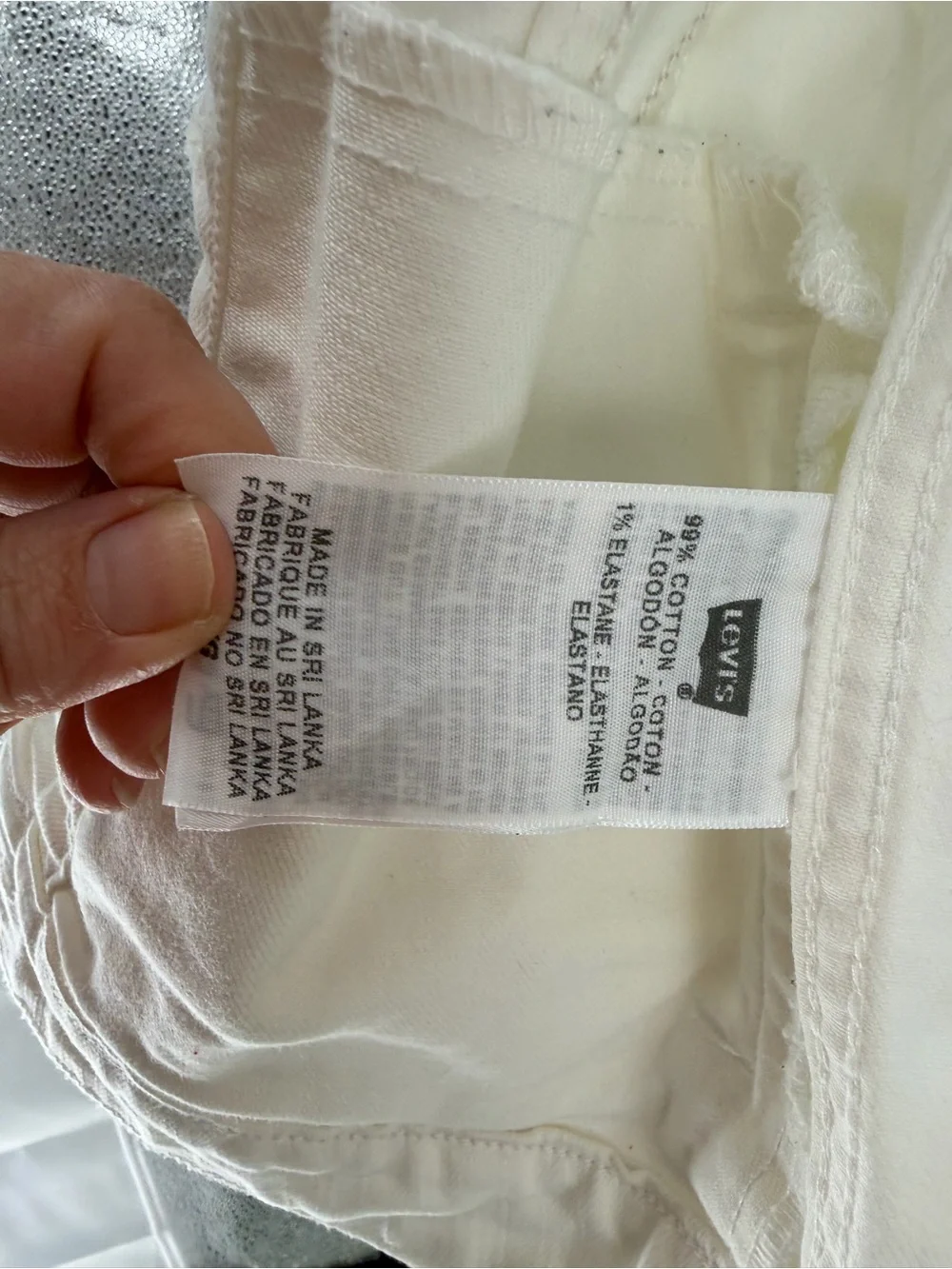 Levi's White Denim Jean Jacket Women L